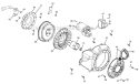 Starter Assembly and Blower Housing Diagram and Parts List for 31AH65LG701 2010 Yard Man Snow Blower
